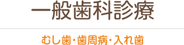 一般歯科診療 むし歯・歯周病・入れ歯